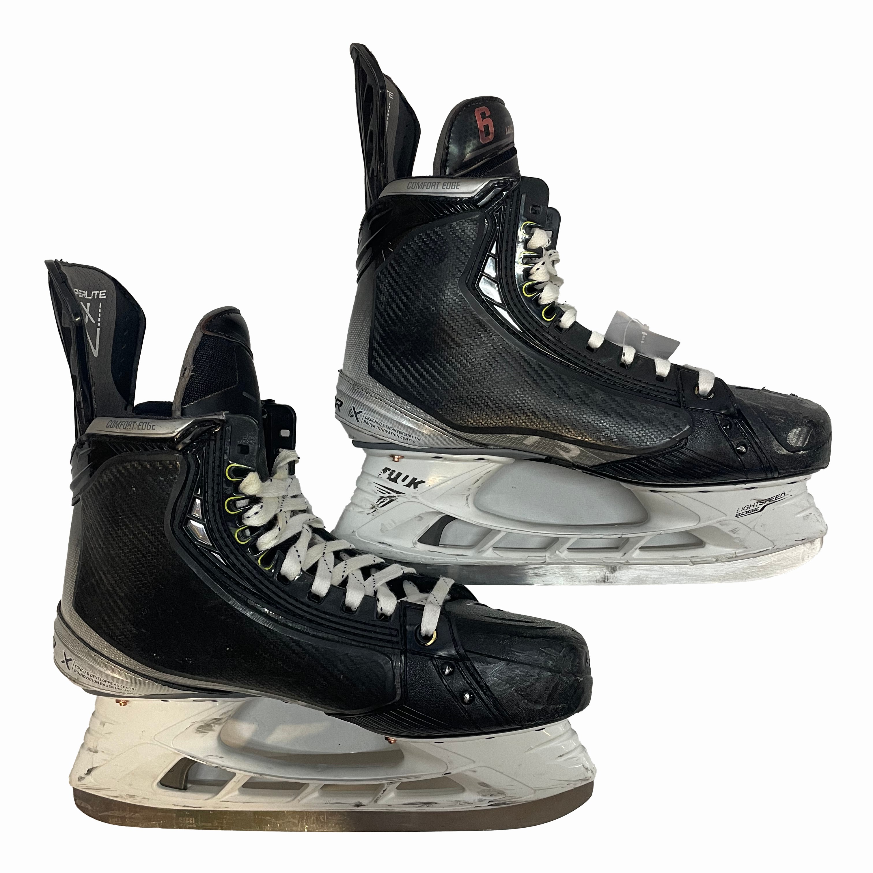 Bauer Vapor Hyperlite – Patins de hockey Pro Stock d'occasion avec bloqueurs de tirs – Taille 10E